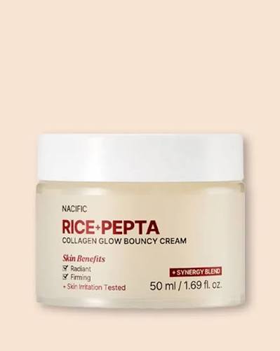 Nacific Rice+ pepta collagen glow bouncy cream